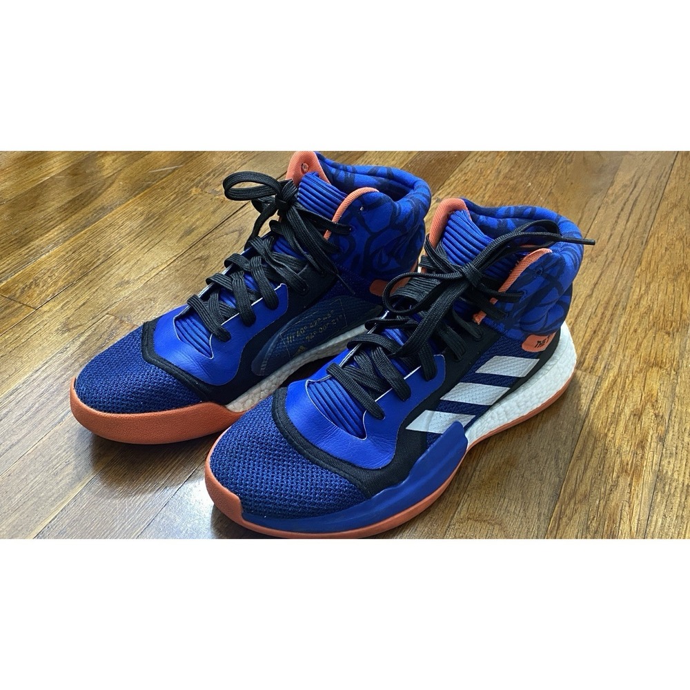 Adidas Marquee Boost Porzingis PE Knicks Men's 10 Royal Blue Orange‎ Black